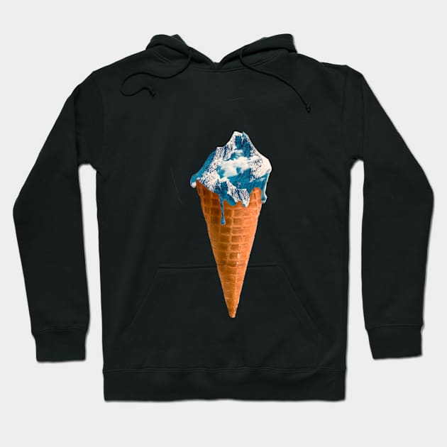 Mountain ice cream Hoodie by timegraf